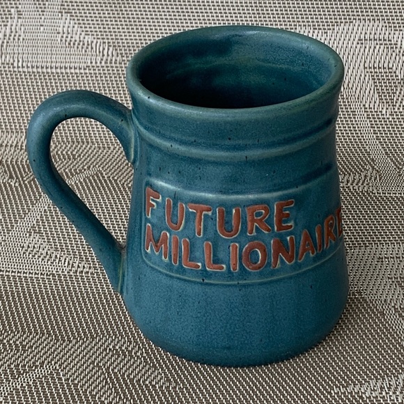 FUTURE MILLIONAIRE Pottery Clay Mug - Picture 4 of 8